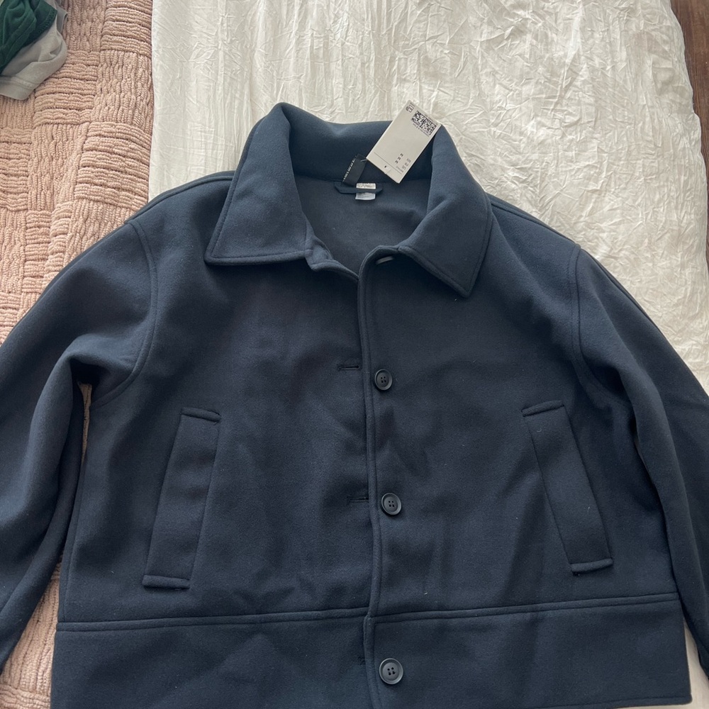 H&M Dark Blue Collared Jacket